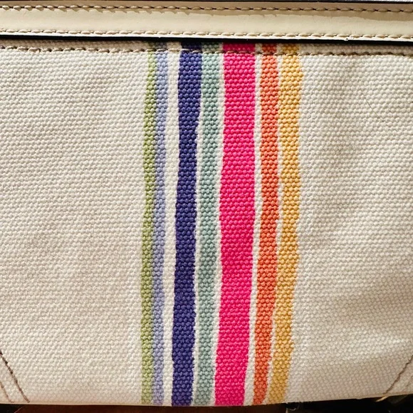 NWT Coach Signature Poppy Legacy Striped Wristlet with Box - Picture 11 of 16